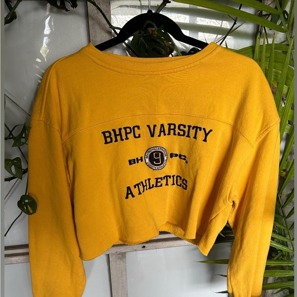 BHPC Varsity Athletics Yellow Cropped Sweatshirt